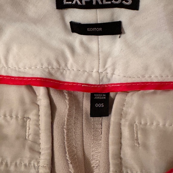 Express Editor bootcut pants in beige, size 00S, good condition - Picture 4 of 5